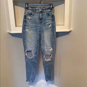 Distressed American Eagle Blue Jeans for Women